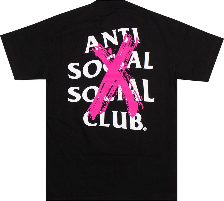 قميص تي شيرت مطبوع عليه عبارة Anti Social Social Club Cancelled T-Shirt باللون الأسود، أسود