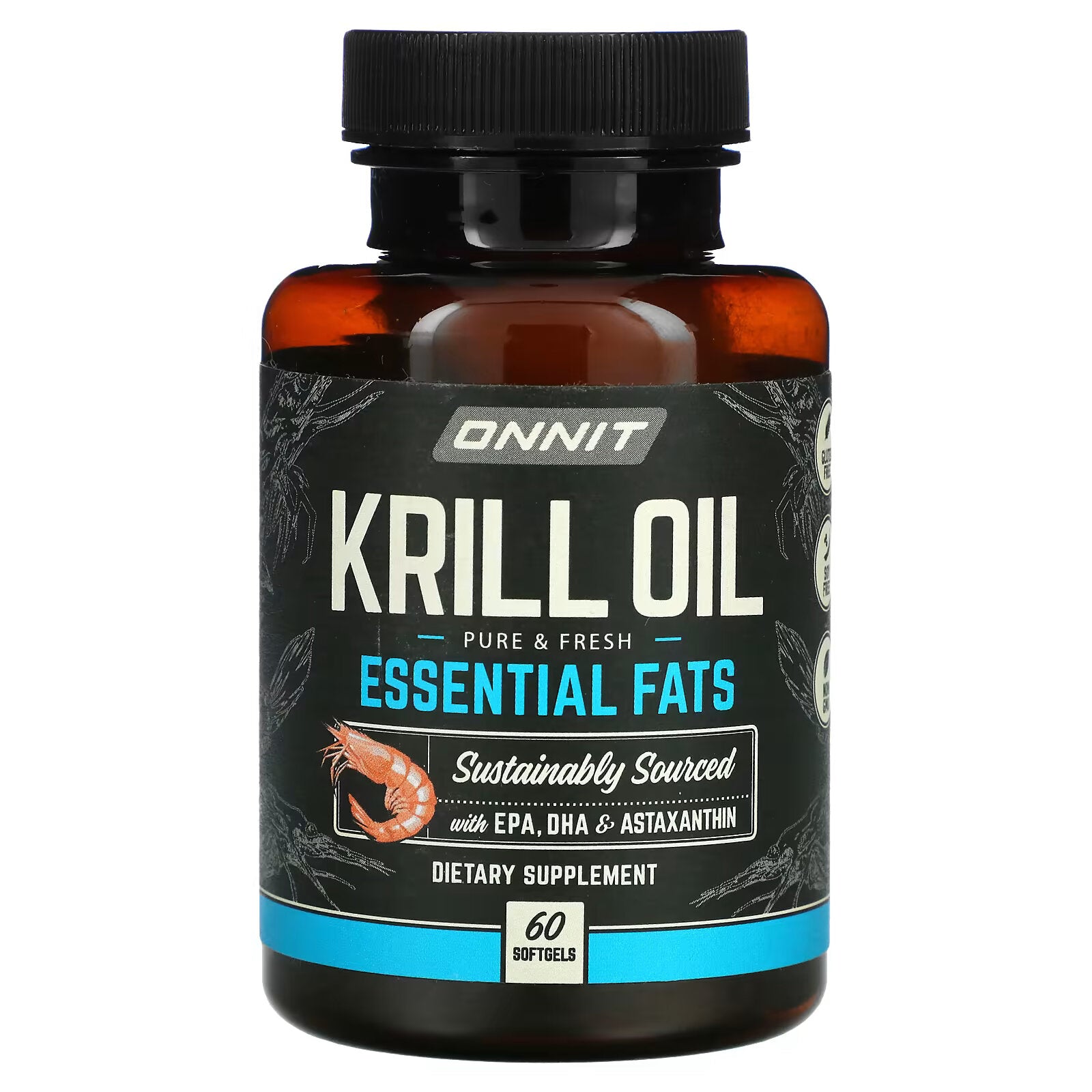 Onnit, Krill Oil, Essential Fatty Acids, 60 Softgels