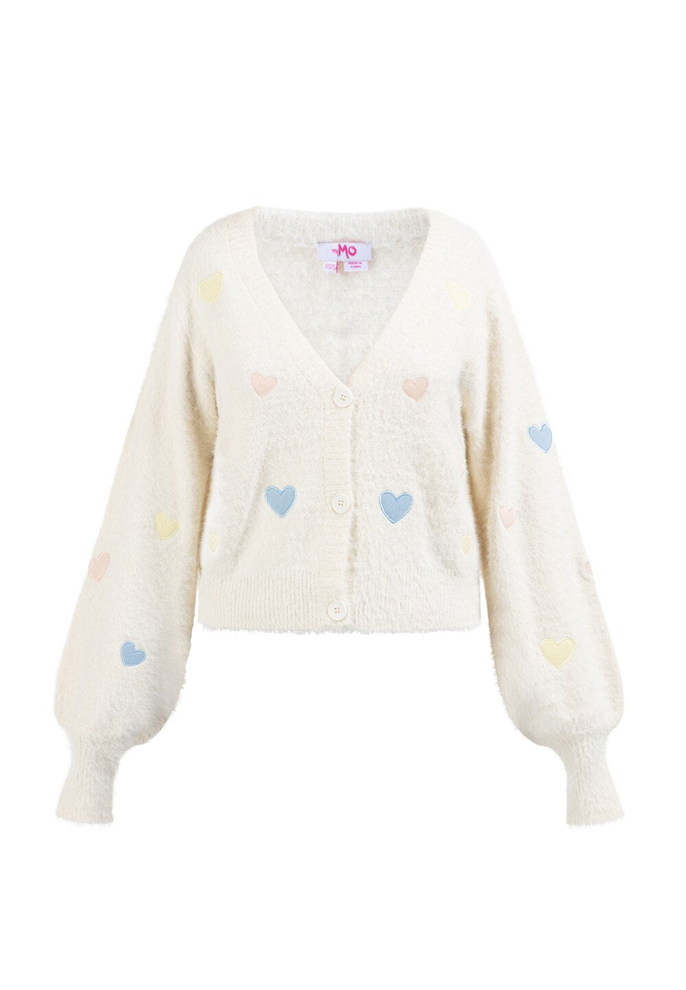 Knitted cardigan MYMO Biany, white wool