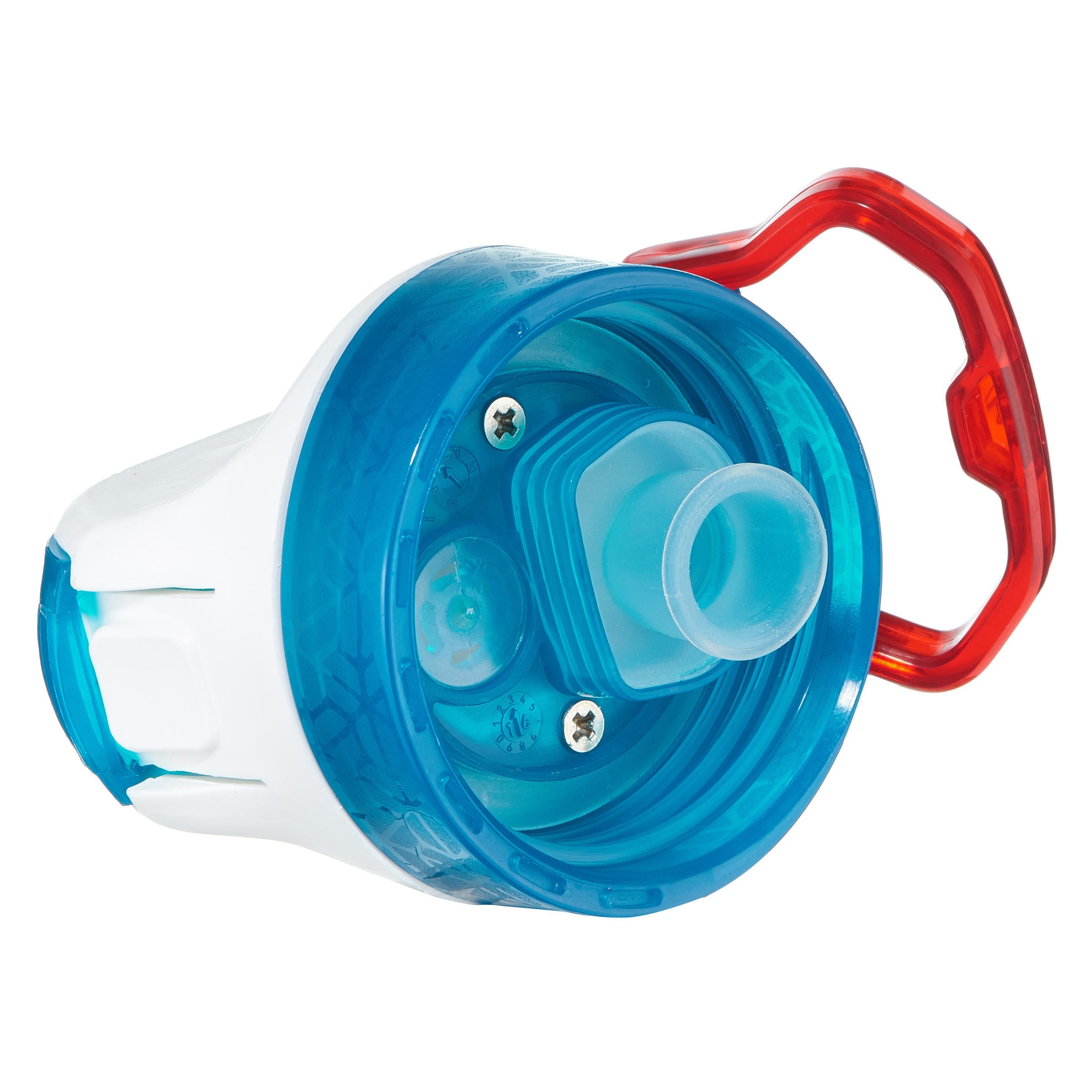 Lid for Quechua 900 flask with sippy cup, white / blue