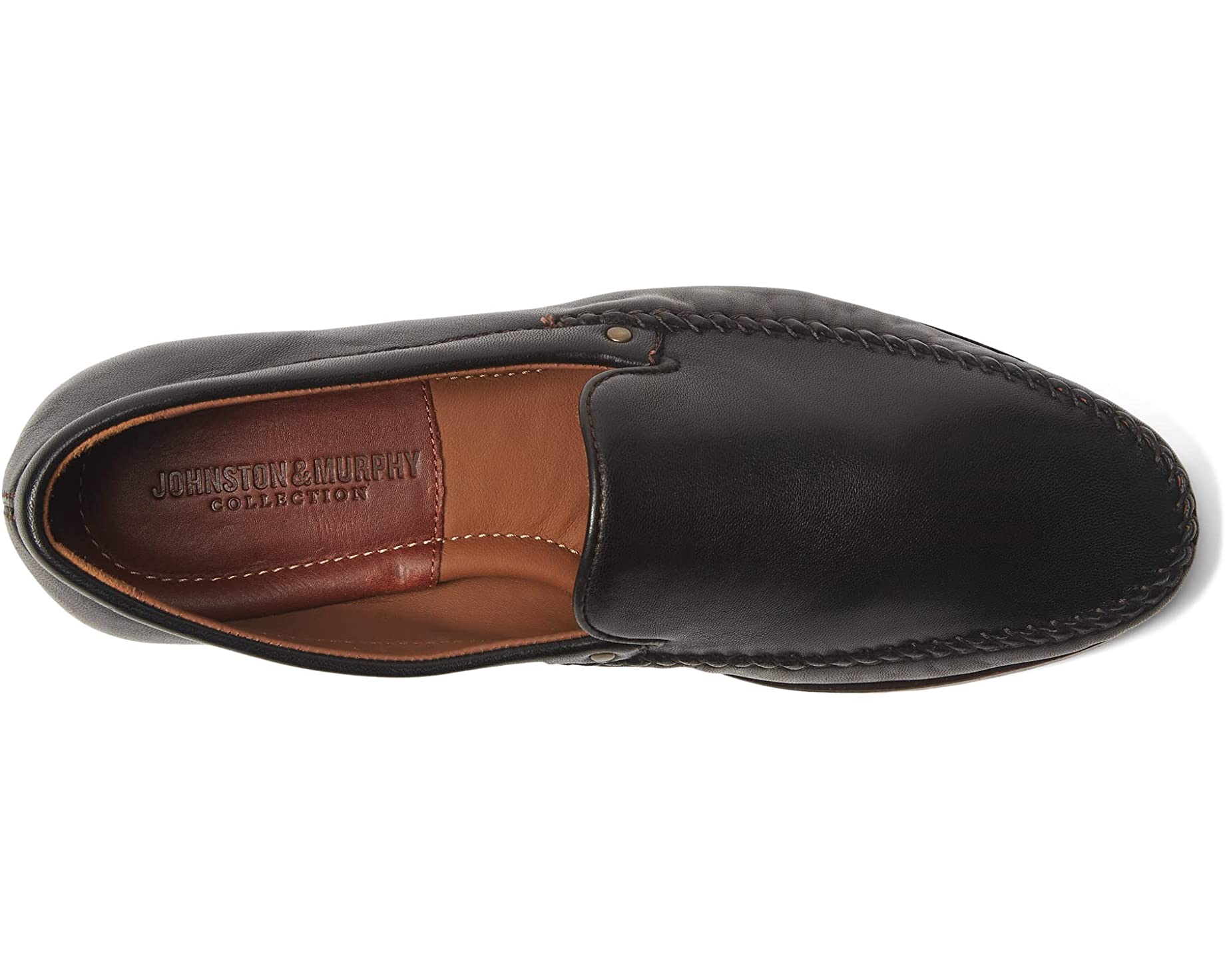 Baldwin Whipstitch Venetian Johnston & Murphy Collection Loafers, black