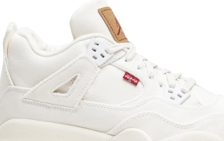 Levis x Air Jordan 4 Retro GS White Denim sneakers, white