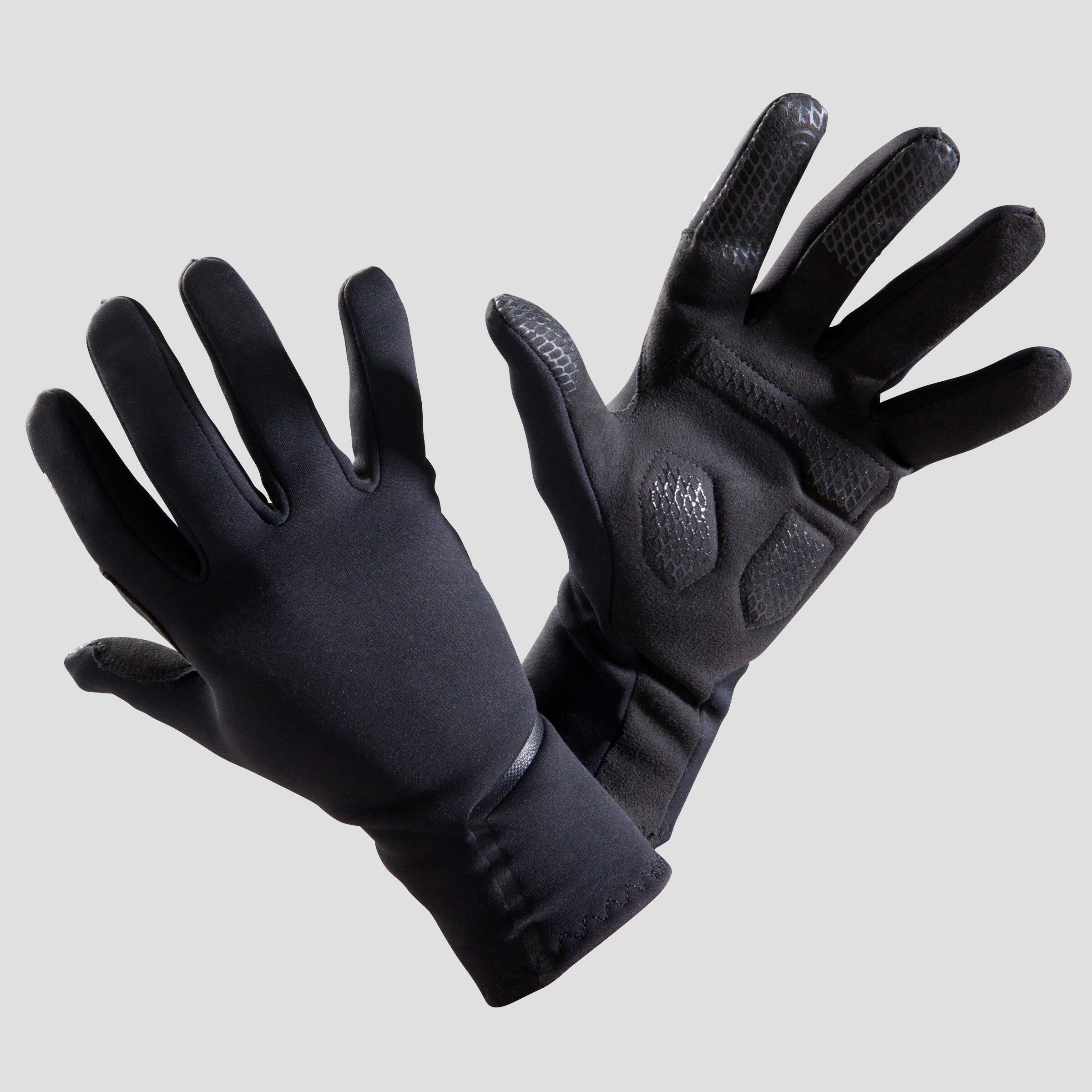 Cycling gloves demi-season black 500 Triban