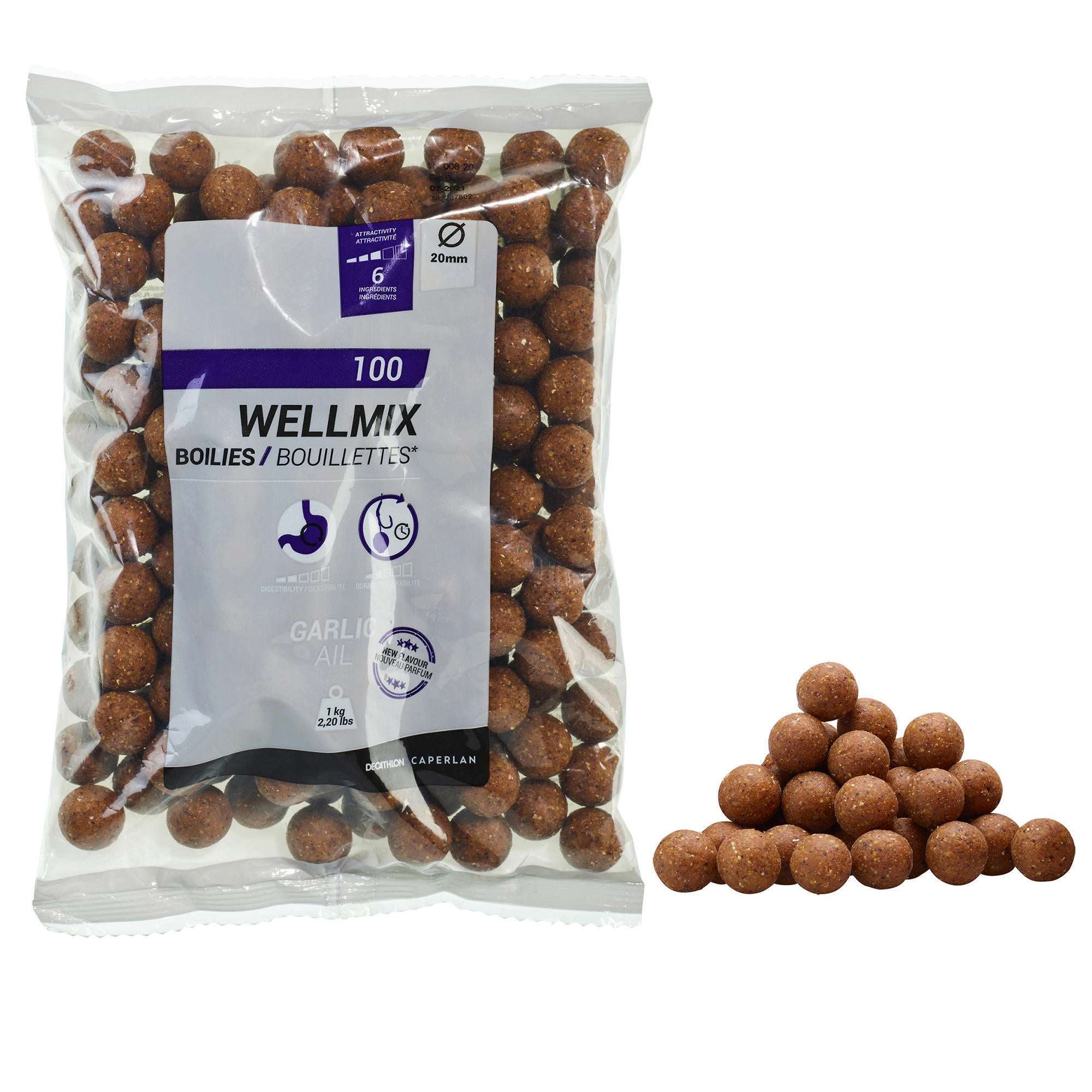 Wellmix garlic boilies 20 mm 1 kg CAPERLAN