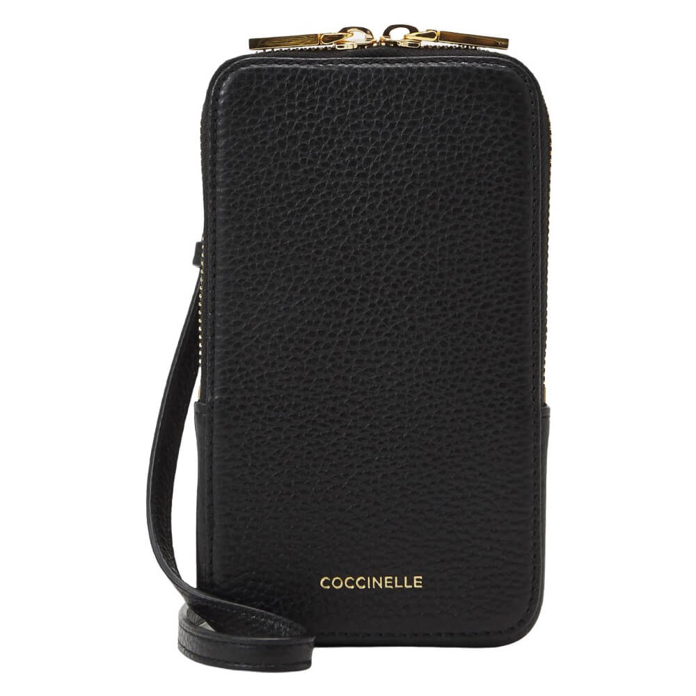 Coccinelle Flor phone bag, black