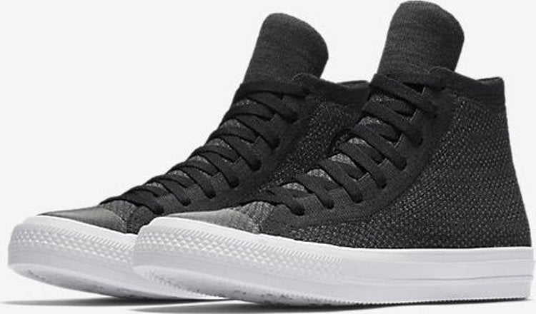 حذاء رياضي Converse Nike x Chuck Taylor All Star Flyknit Hi Black، باللون الأسود