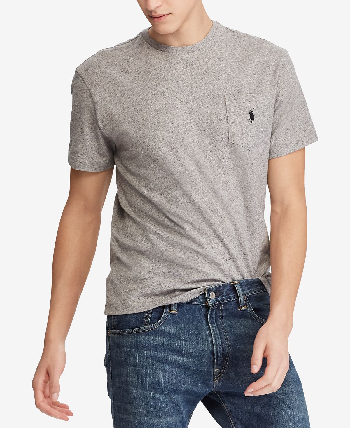 Polo Ralph Lauren Men's Classic Crew Neck Pocket T-Shirt, Multi