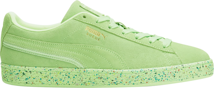 حذاء رياضي Puma Suede Triplex Mono Neon باللون الأخضر