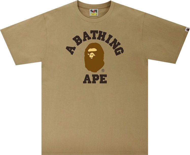 BAPE College Tee 'Beige' Tan