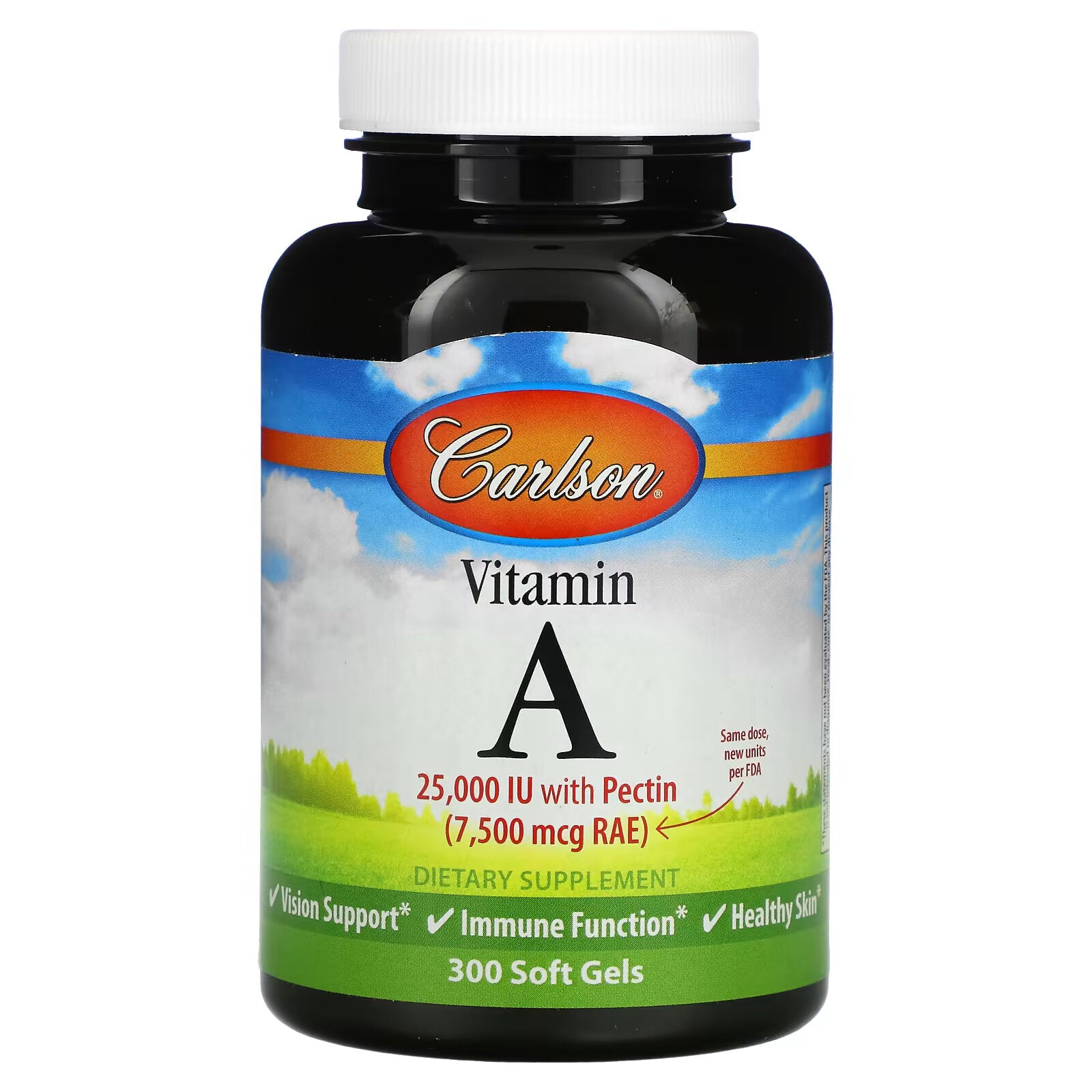 Carlson, vitamin A, 25,000 IU, 300 capsules