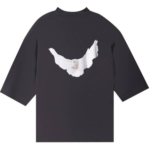 Yeezy Gap Engineered by Balenciaga Dove 3/4 Sleeve T-Shirt, Black