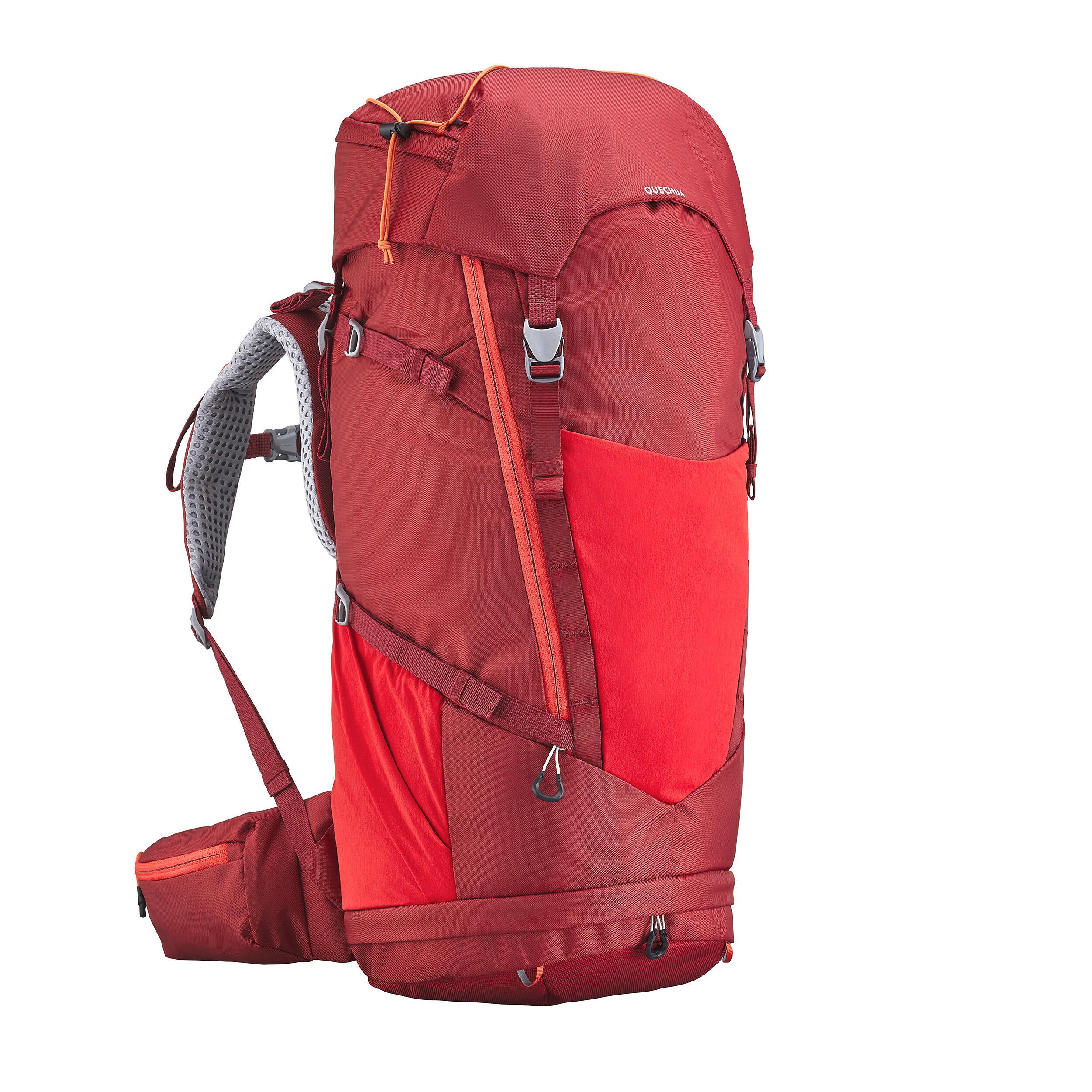 Children's hiking backpack Quechua MH500 40+10 l, burgundy/red