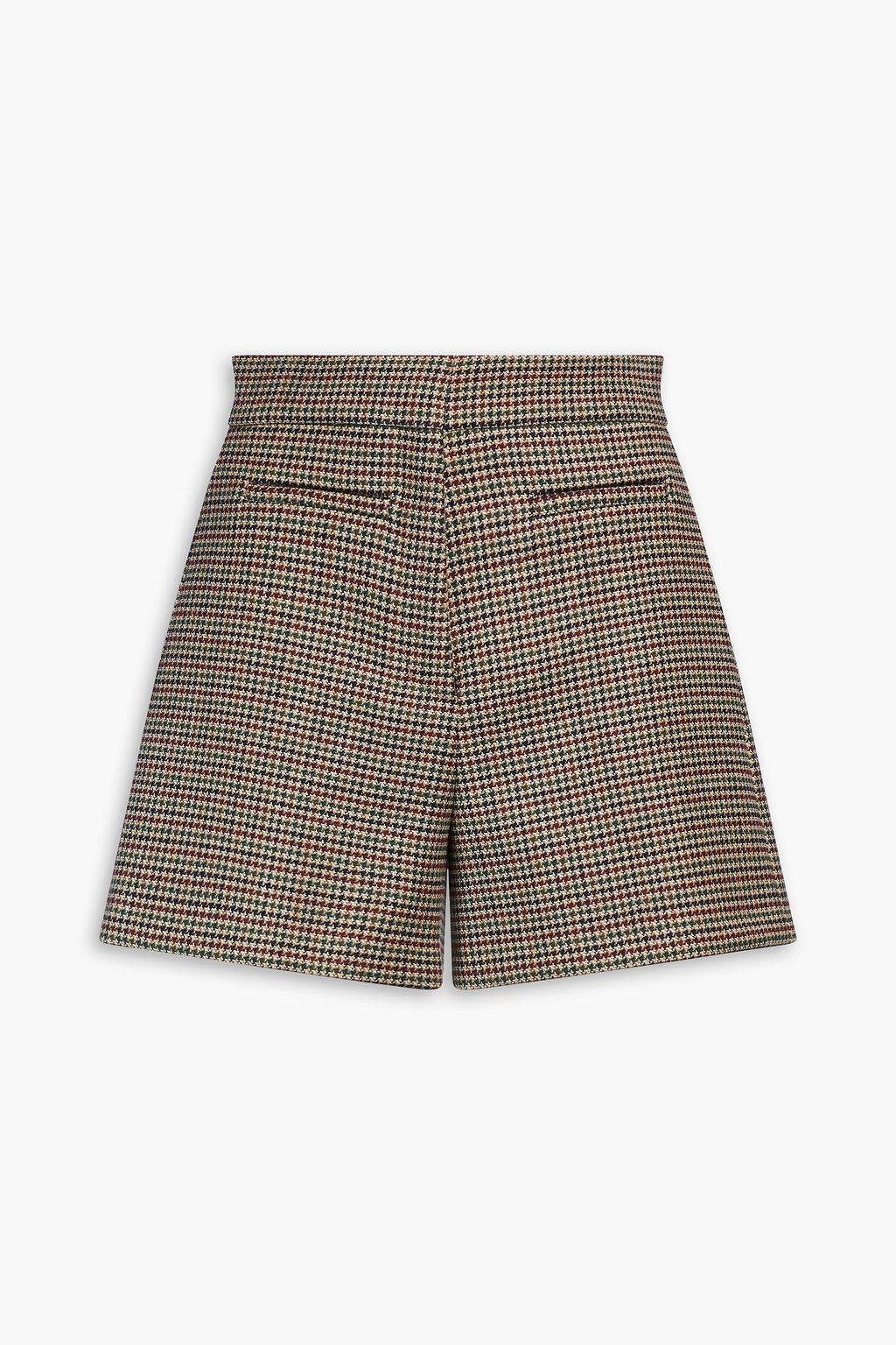 Tweed shorts with houndstooth pattern SANDRO, mushroom