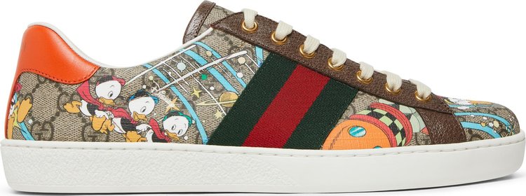 Disney x Gucci Ace Huey, Dewey and Louie sneakers, brown