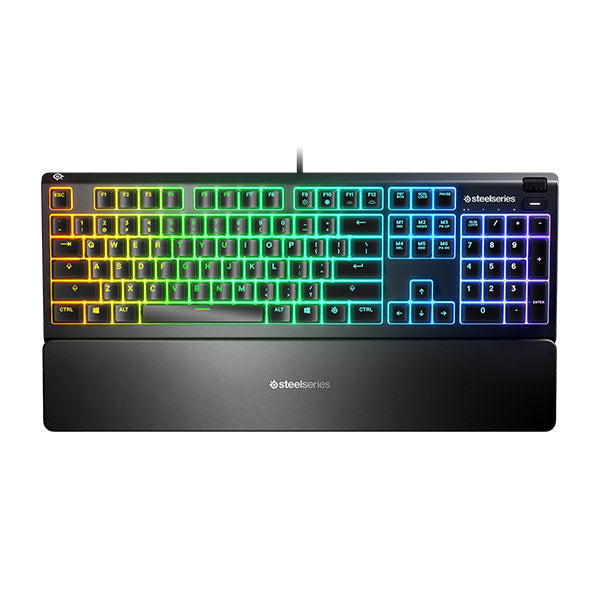 Wired gaming keyboard SteelSeries Apex 3, Whisper Quiet Gaming Switch, black