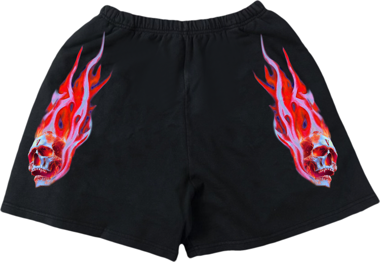 Vlone Red Skully Shorts 'Black', black