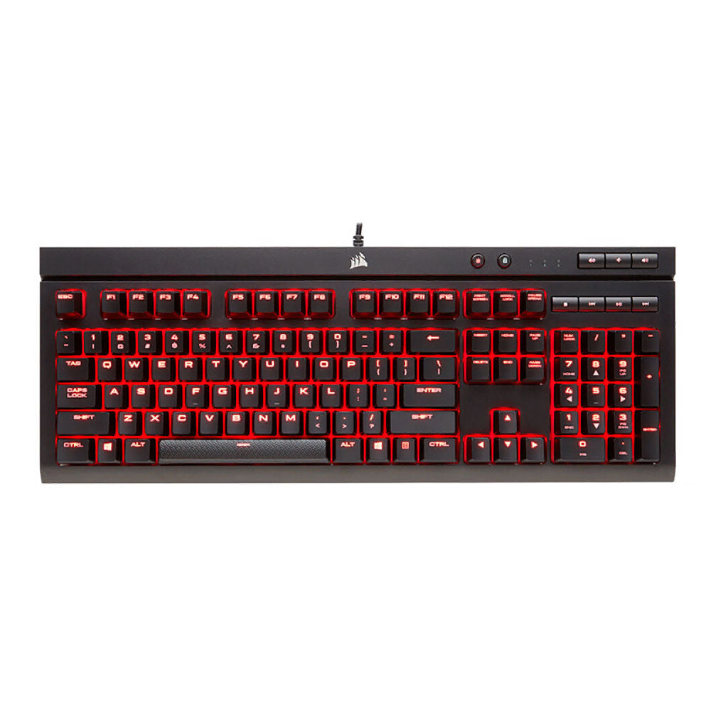 Gaming keyboard Corsair K68 wired, mechanical, CHERRY MX Red, red backlight English layout, black