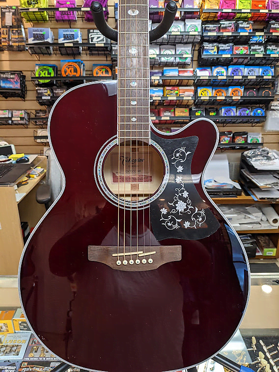 جيتار صوتي/كهربائي Takamine GN75CE WR G70 Series NEX Cutaway باللون الأحمر النبيذي