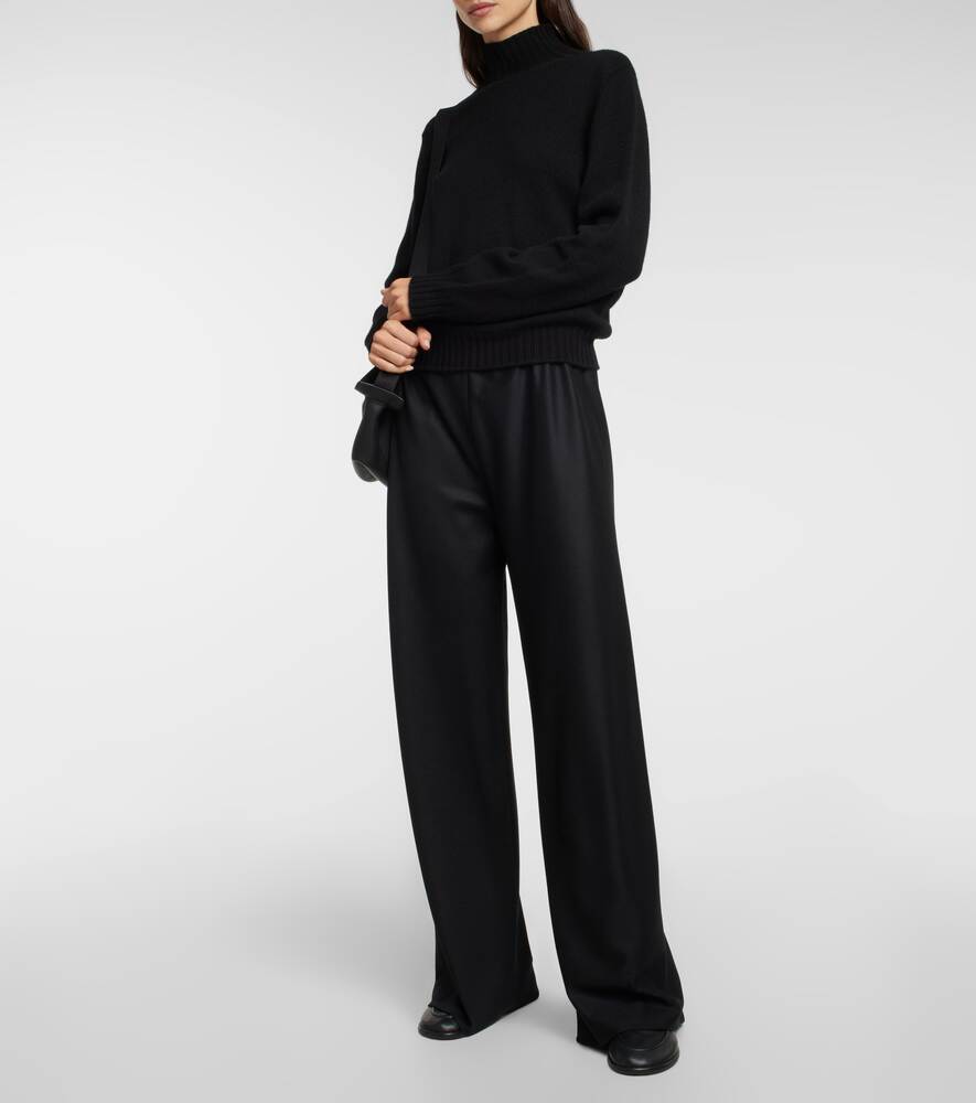 THE ROW Kensington turtleneck cashmere sweater, black