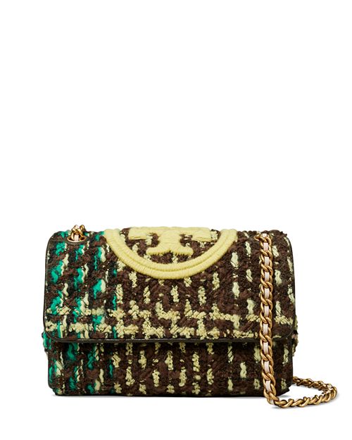 Small Fleming Convertible Shoulder Bag in Soft Tory Burch Tweed, Multi