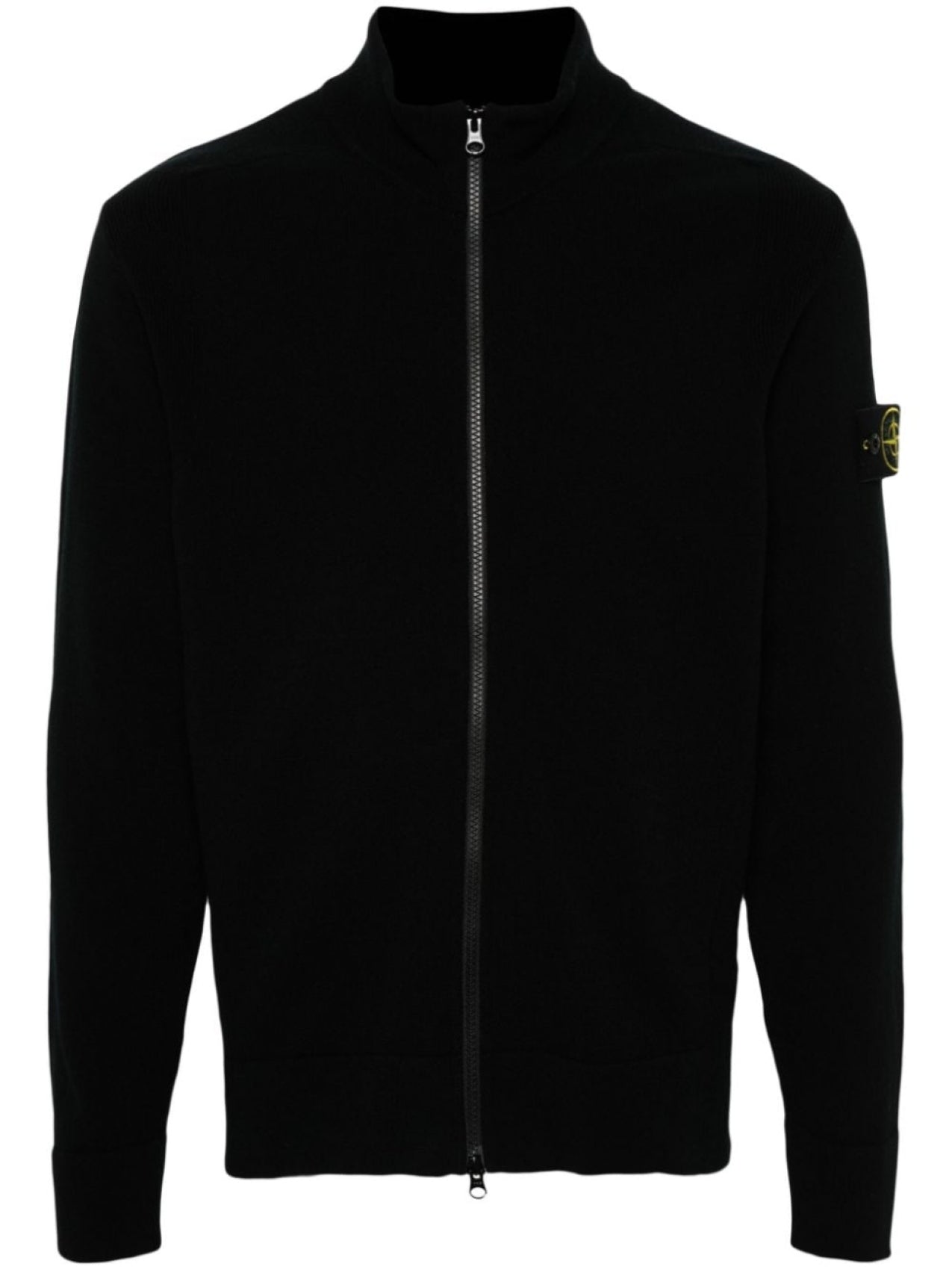 Stone Island Compass Patch Cardigan Black