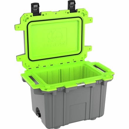 IM 50QT Pelican Elite Cooler, Dark Grey/Green