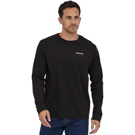 Responsibili Home T-Shirt Long Sleeve Water Trout Men's Patagonia, Black