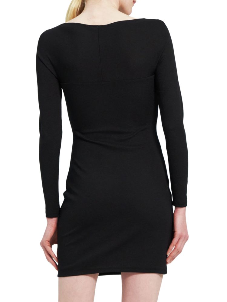 Theory Long Sleeve Mini Dress, Black