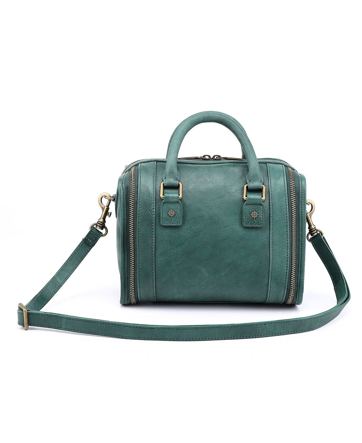 Women's mini crossbody bag made of genuine leather OLD TREND, green