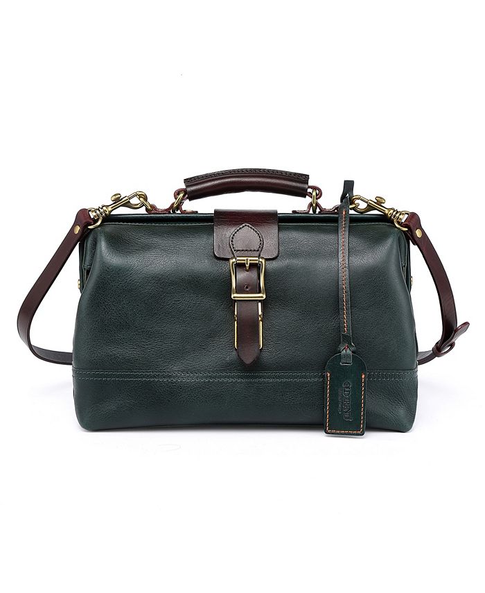 Women's Doctor bag made of genuine leather OLD TREND, green