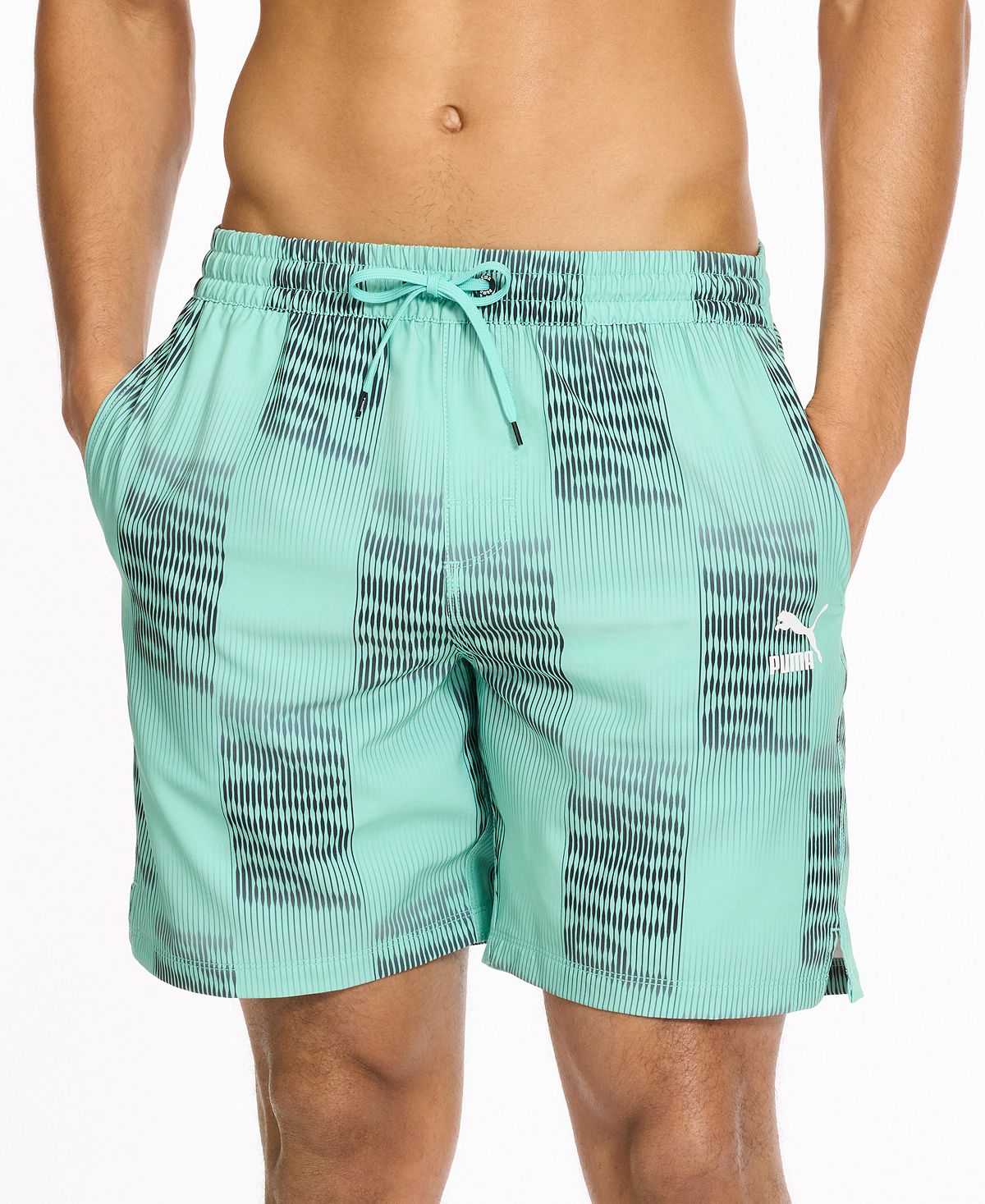 Men's 7" swimming trunks with Puma print