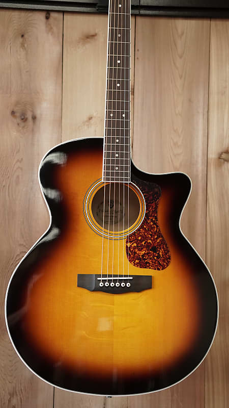 Acoustic guitar Guild Westerly Collection F-250CE Deluxe Sitka Spruce / Maple Jumbo with Cutaway Demo