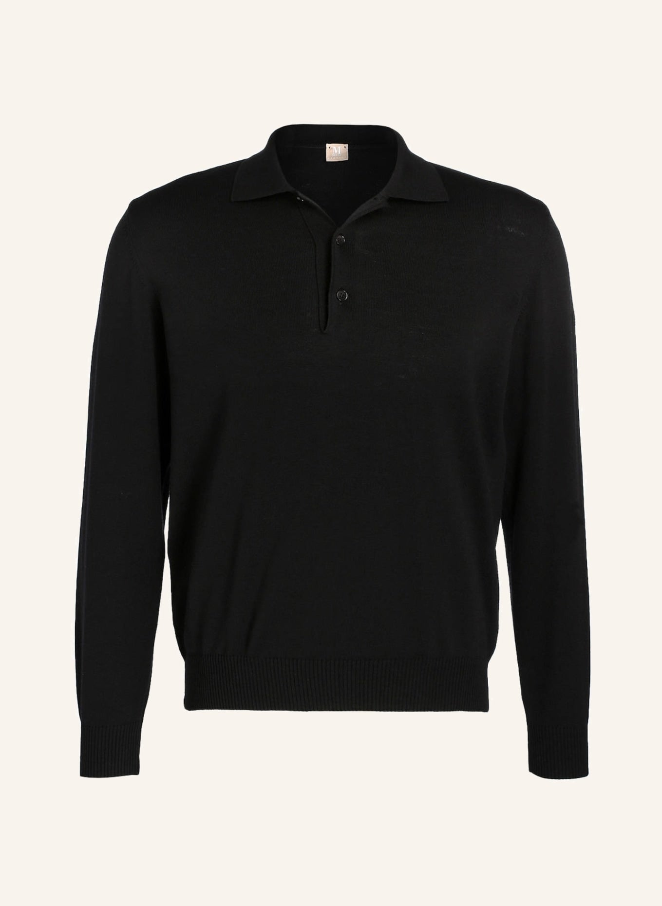 Sweater MAERZ MUENCHEN mit Polokragen, black