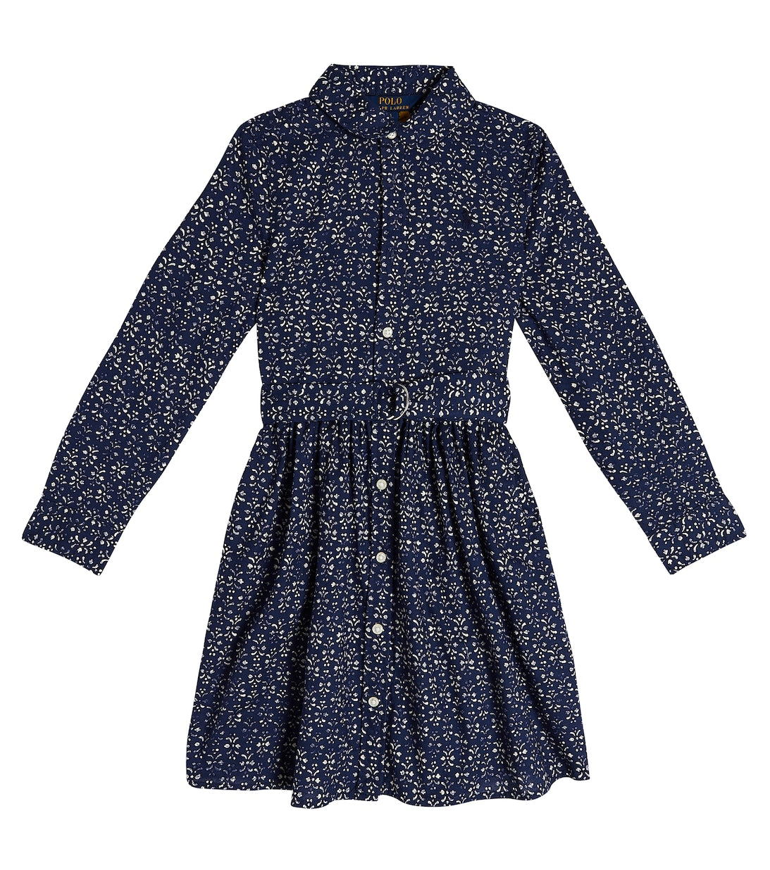 Polo Ralph Lauren Floral Print Cotton Shirtdress, Blue