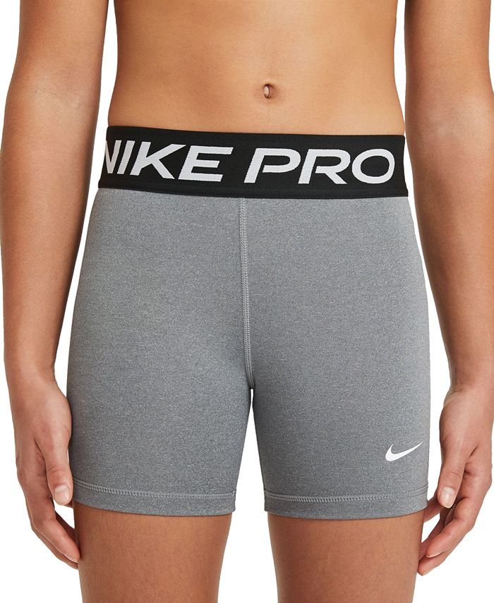 Nike Big Girls Pro Shorts 3" Gray