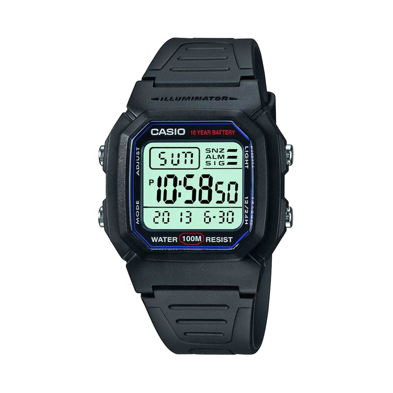 Casio Men's Classic Digital Chronograph Watch - W800H-1AV CITIZEN DRIVE