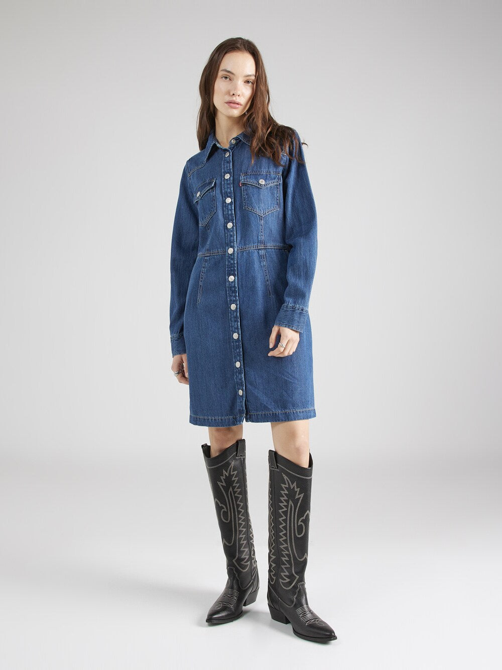 Shirt-dress LEVIS OTTO SQUARE DEAL, blue