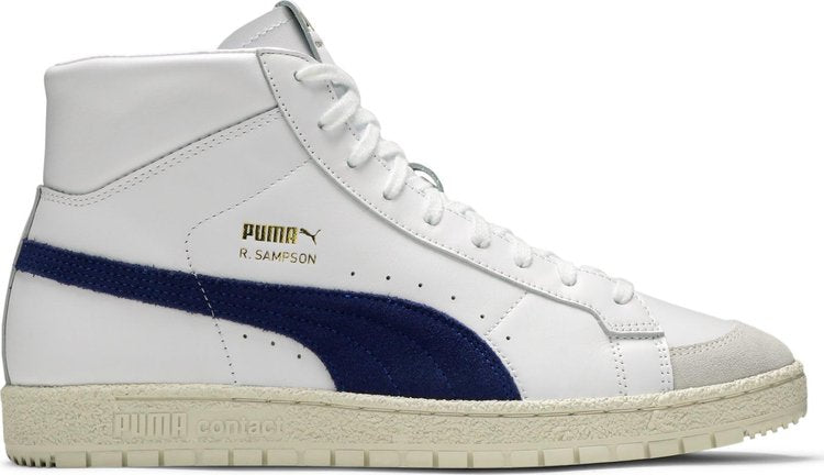 حذاء رياضي Puma Ralph Sampson 70 Mid OG White Elektro Blue، أبيض