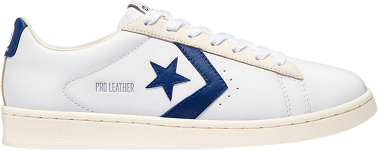 Converse Pro Leather Low White Rush Blue Sneakers, white