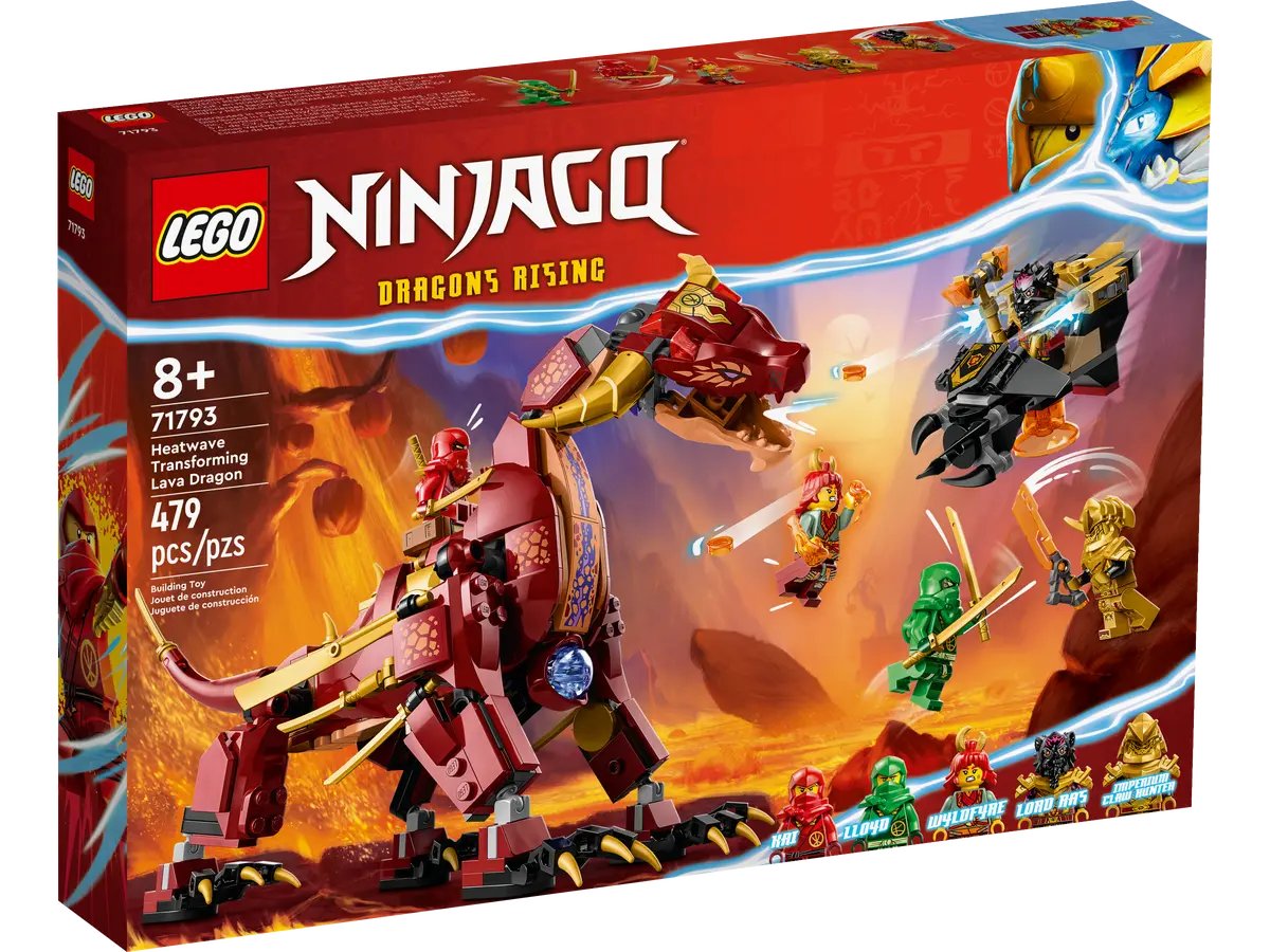 Lego Ninjago Heatwave Transforming Lava Dragon 71793, 479 pieces