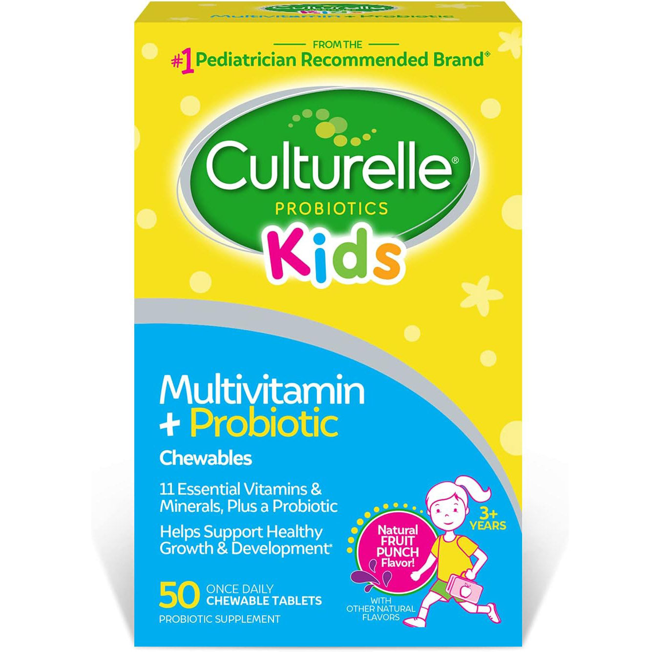 Culturelle Probiotics Multivitamin + Children's, 50 Chewable Tablets