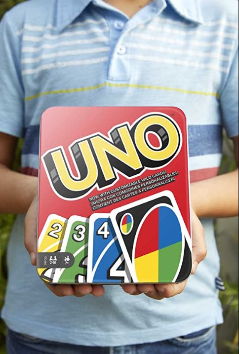 Uno Board Game in Durable Box Mattel UNO Family Card Game