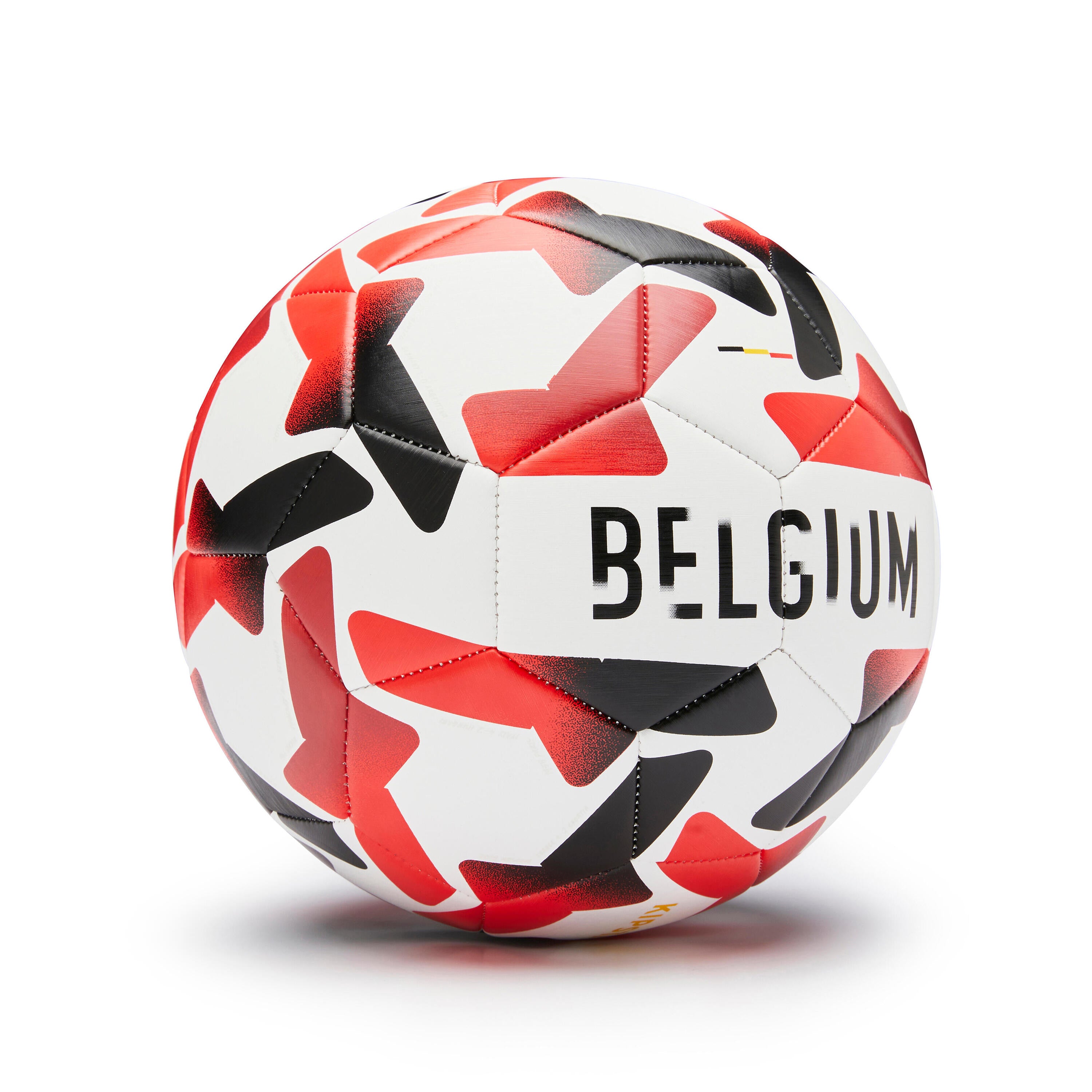 Soccer training ball Belgium 2022 size 5 KIPSTA, white/red/black