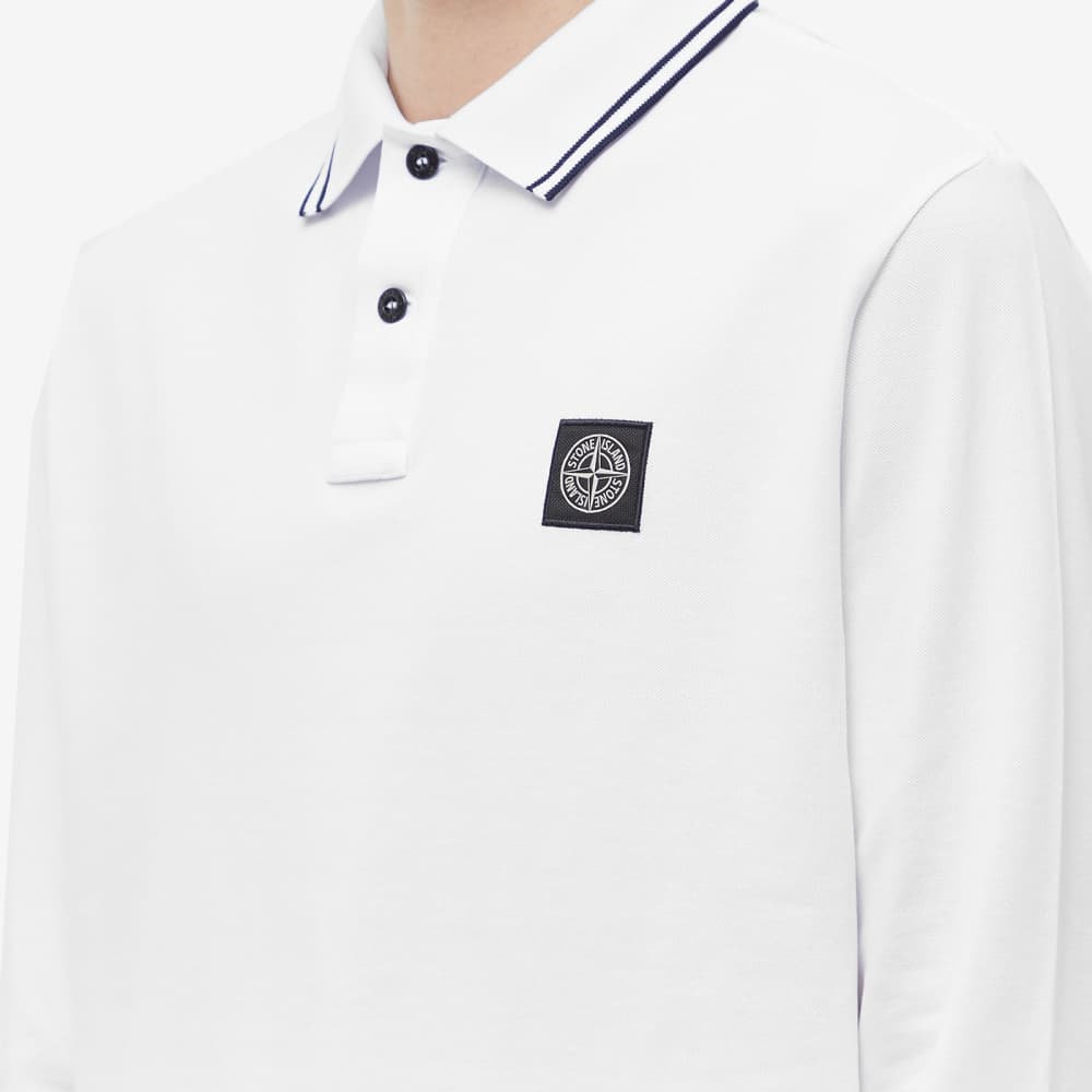 Stone Island Long Sleeve Patch Polo T-Shirt