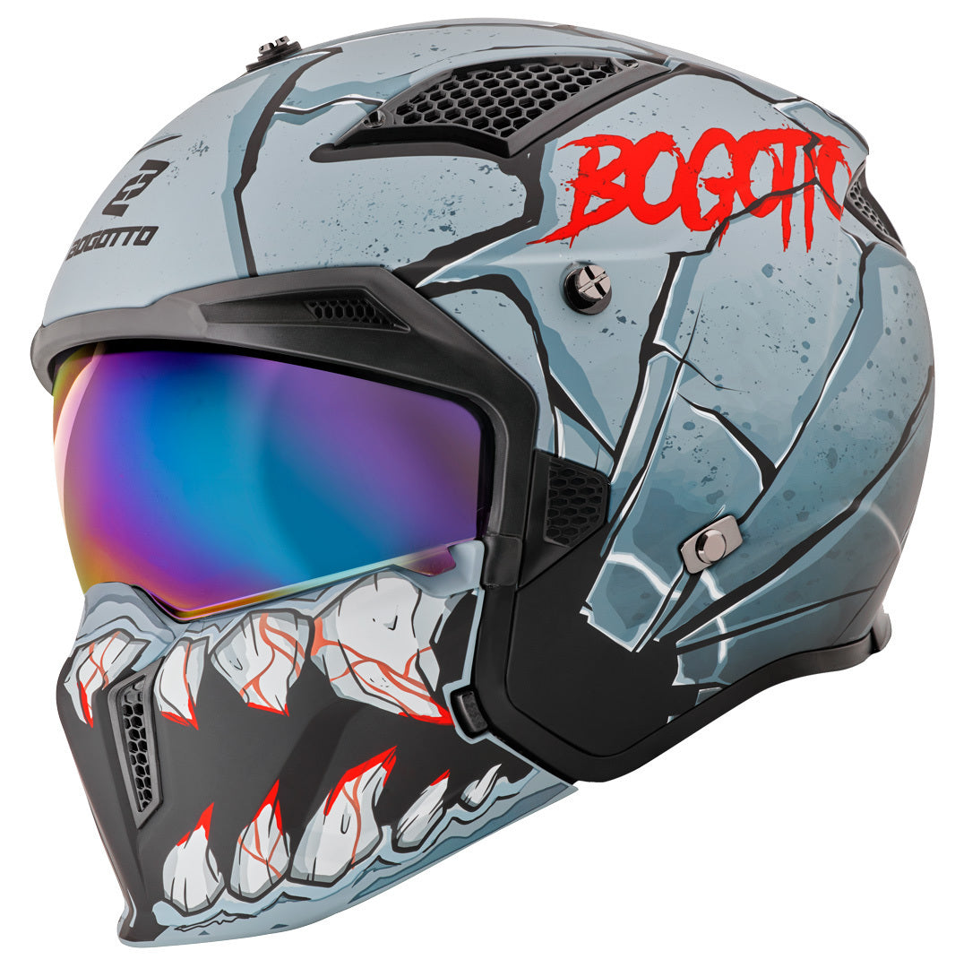 Bogotto Radic Onix helmet with logo, multicolor