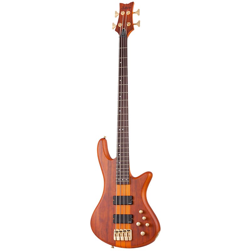 Bass Guitar Schecter Stiletto Studio 4 - Honey Satin Natural Stiletto Studio 4 Electric Bass Guitar -