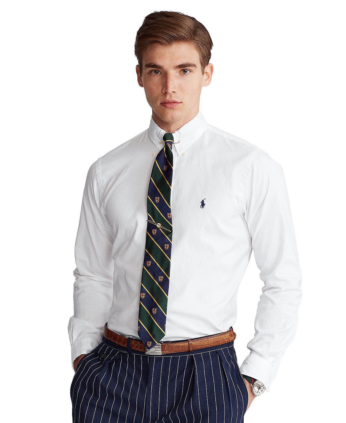 Polo Ralph Lauren Men's Classic Fit Stretch Oxford Shirt, White