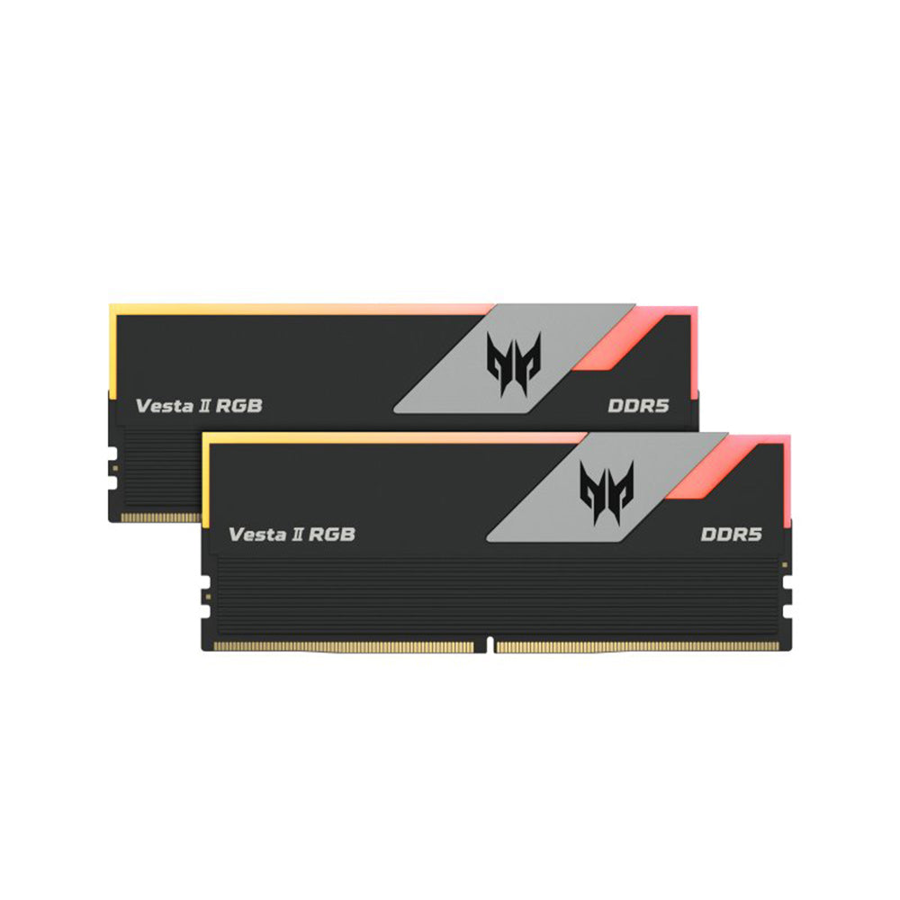 وحدة ذاكرة Acer Predator Vesta II، 32 جيجابايت DDR5 (2 × 16 جيجابايت)، 7200 ميجاهرتز، BL.9BWWR.363، أسود