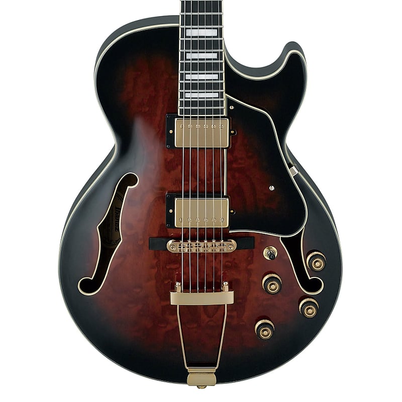 Ibanez AG95QA AG Artcore Expressionist Hollow Body Guitar Dark Brown Sunburst AG95QADBS