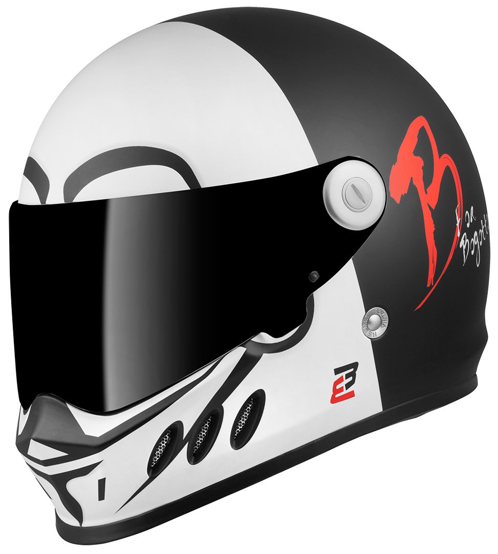 Bogotto SH-800 Mister X helmet with logo, black/white